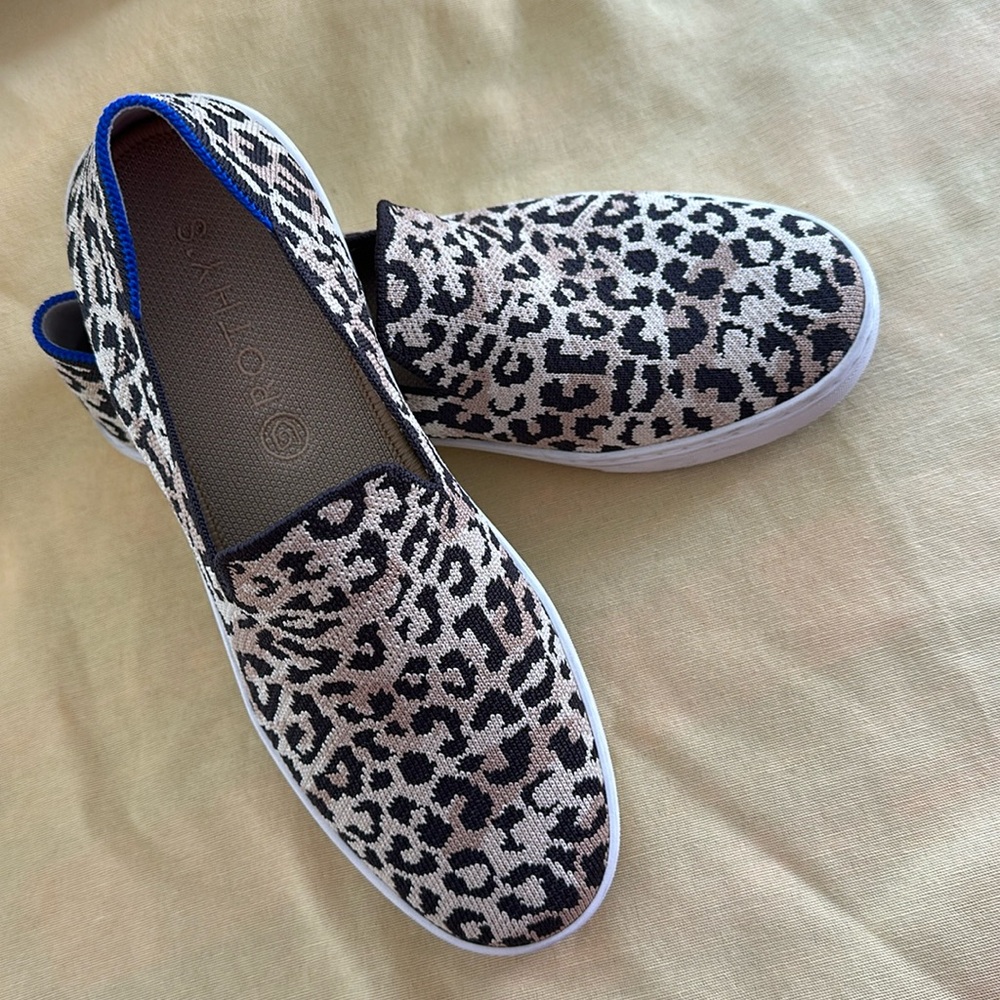 Rothy’s The Original Sneaker Womens Camo Cat Leopard Slip On Shoes